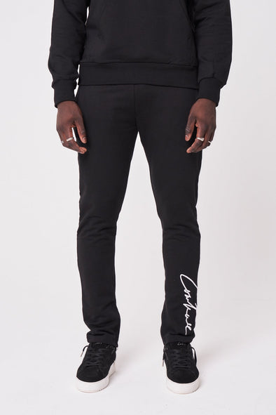ESSENTIAL SIGNATURE SLIM FIT JOGGERS - BLACK