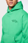 JUMBLED LOGO RELAXED HOODIE - GREEN