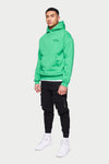 JUMBLED LOGO RELAXED HOODIE - GREEN