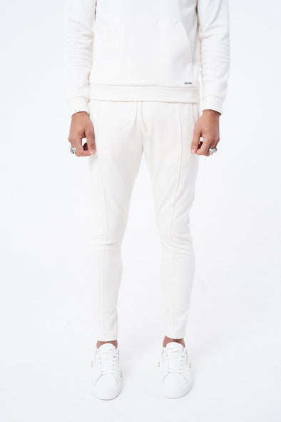 ESSENTIALS WAFFLE SLIM FIT JOGGER - OFF WHITE