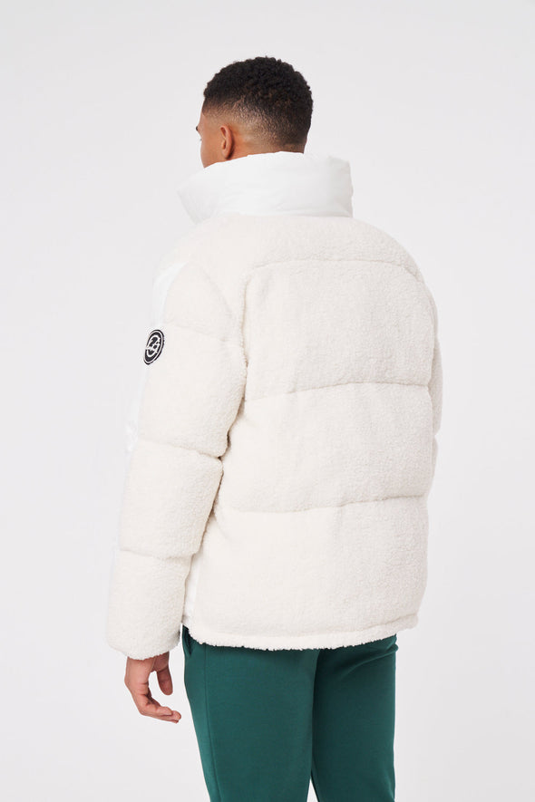 CTRE BORG PANELLED PUFFER - WHITE