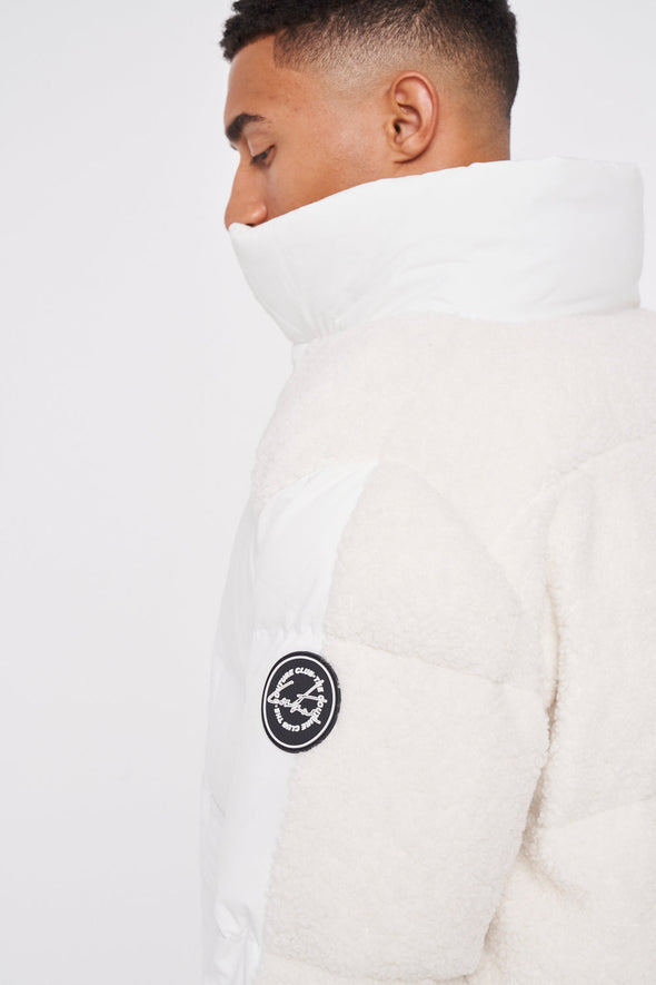 CTRE BORG PANELLED PUFFER - WHITE