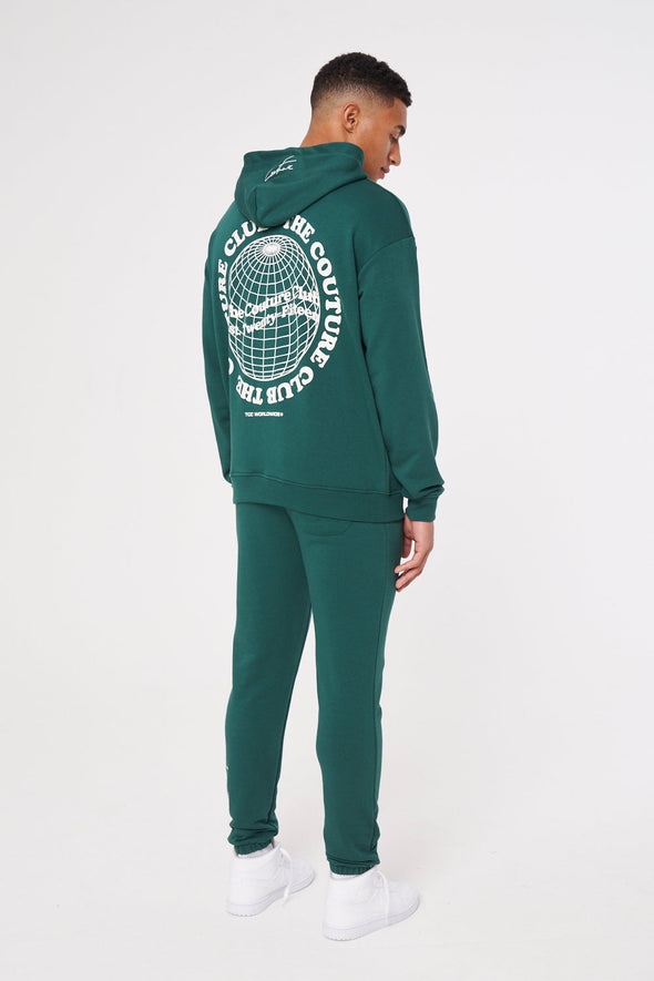 WORLDWIDE GRAPHIC RELAXED FIT JOGGERS - GREEN