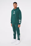 WORLDWIDE GRAPHIC RELAXED FIT JOGGERS - GREEN