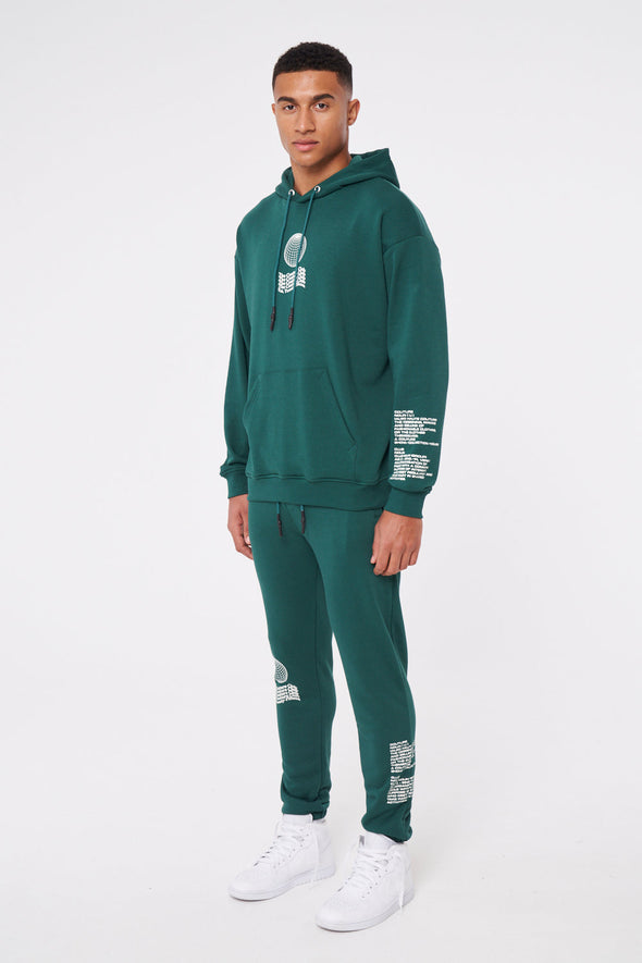 WORLDWIDE GRAPHIC RELAXED FIT JOGGERS - GREEN