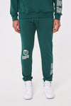 WORLDWIDE GRAPHIC RELAXED FIT JOGGERS - GREEN