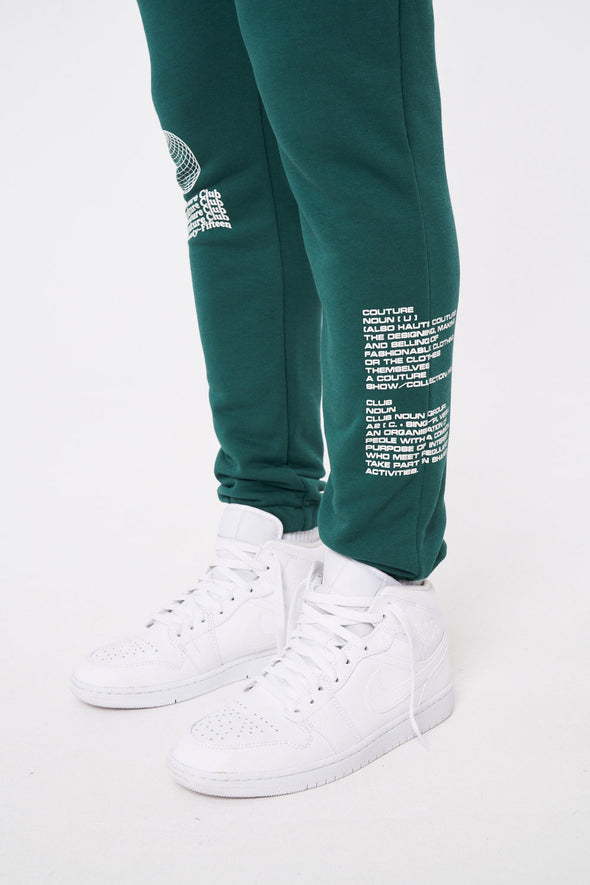 WORLDWIDE GRAPHIC RELAXED FIT JOGGERS - GREEN