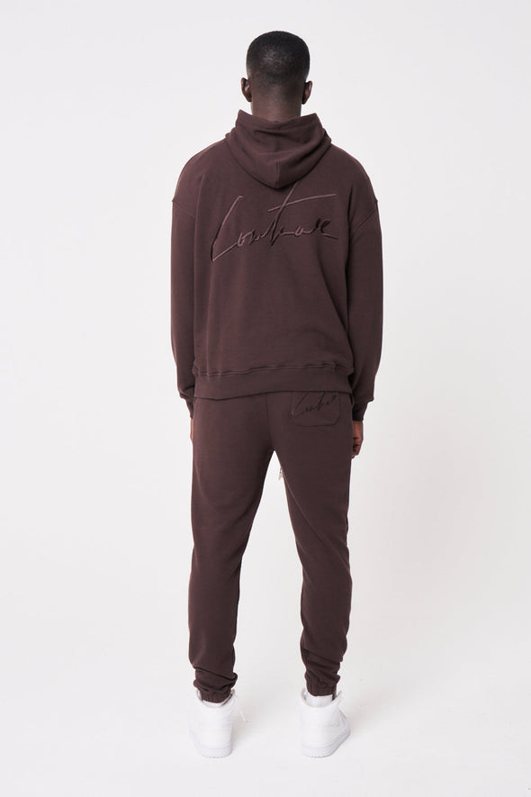 ESSENTIALS RELAXED FIT HOODIE - BROWN