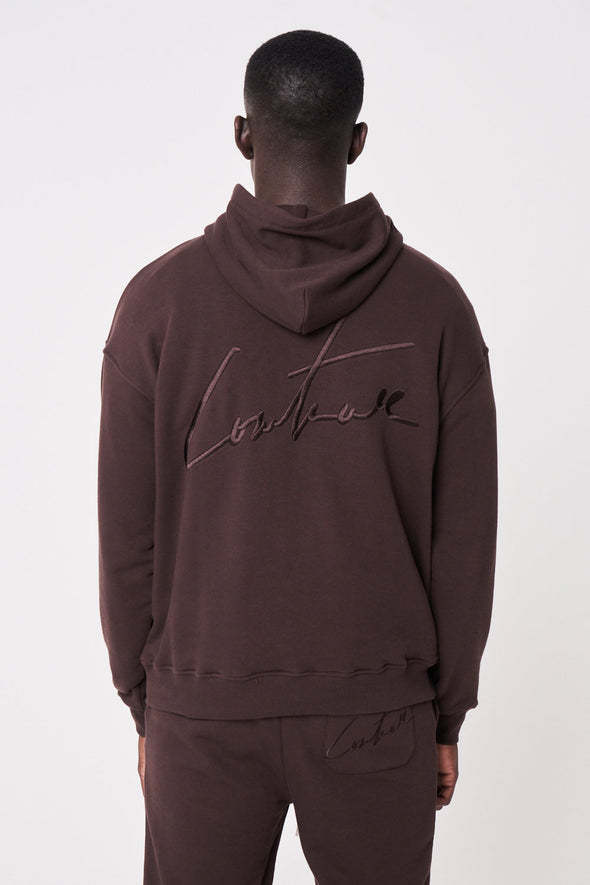 ESSENTIALS RELAXED FIT HOODIE - BROWN