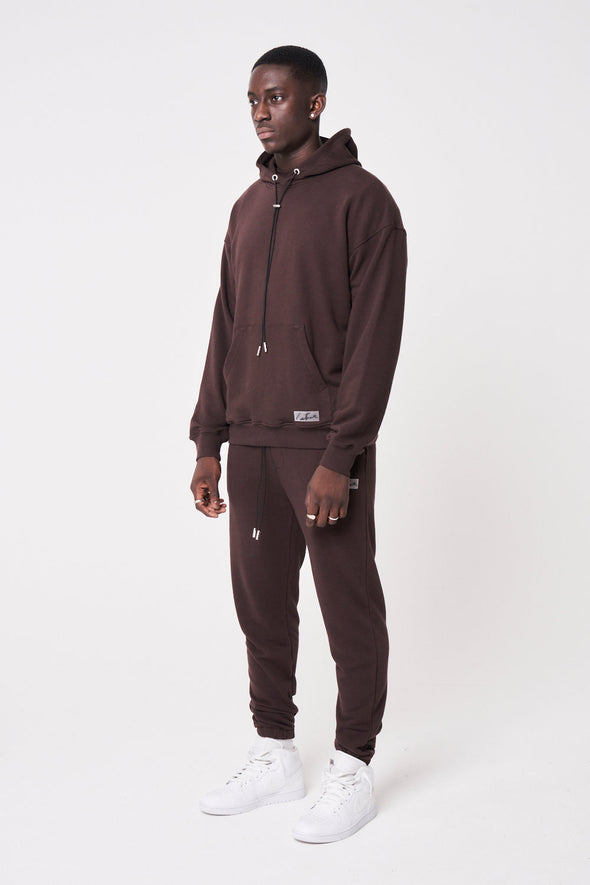 ESSENTIALS RELAXED FIT HOODIE - BROWN