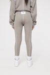 OVERLOCK WAFFLE LABEL DETAIL LEGGINGS - GREY